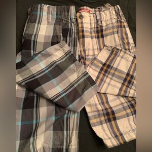 Arizona Jean Co. 14R Youth Shorts in Tan/Yellow/blue & Black/Teal/Grey color